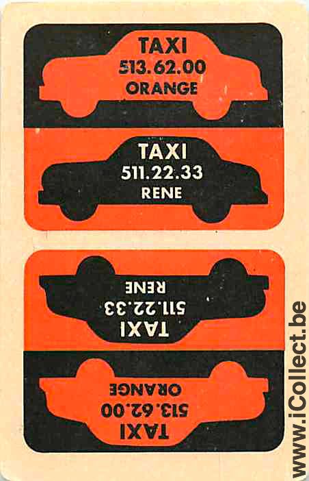 Single Swap Playing Cards Automobile Taxi Orange (PS09-01B)