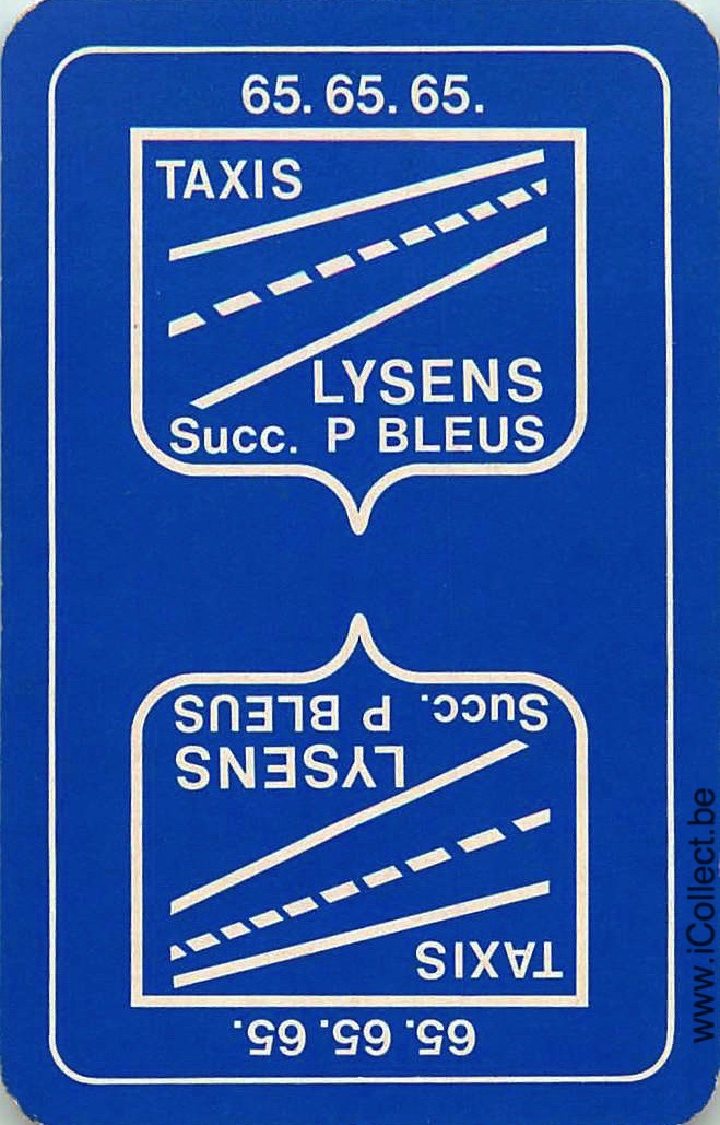 Single Swap Playing Cards Automobile Taxis Lysens (PS22-28B)