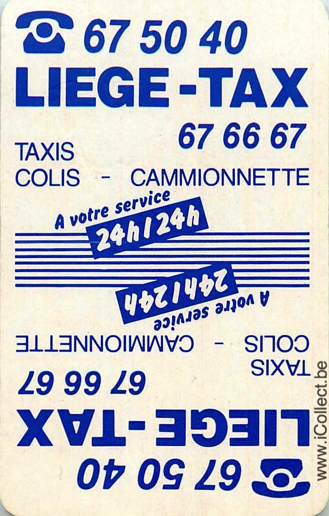 Single Swap Playing Cards Automobile Taxi Liege (PS08-34E)