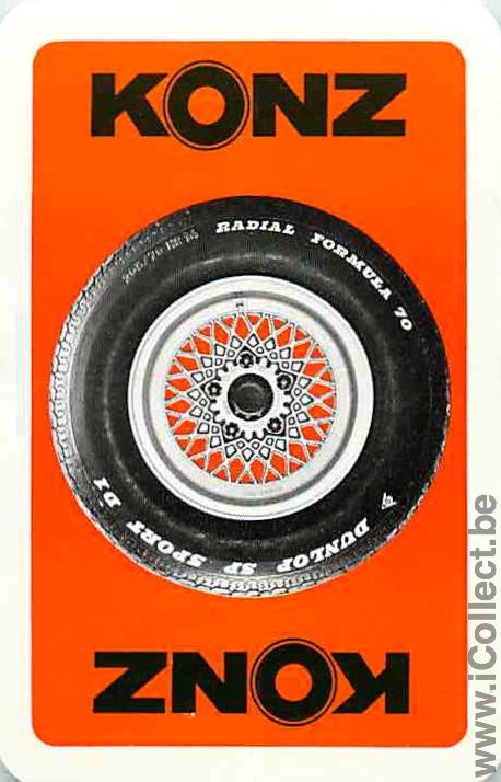 Single Swap Playing Cards Automobile Tire Konz Dunlop (PS02-48H)