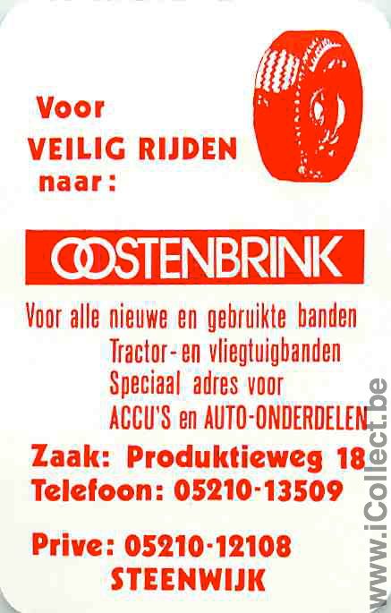 Single Swap Playing Cards Automobile Tire Oostenbrink (PS02-49F)