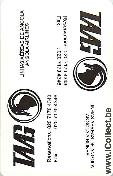 Single Playing Cards Aviation Angola Airlines (PS15-16F)