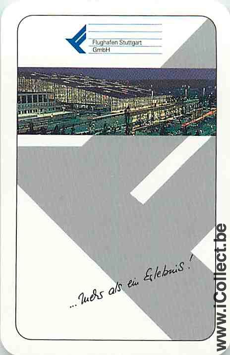 Single Swap Playing Cards Aviation Stuttgart Airport (PS15-16G) - Click Image to Close