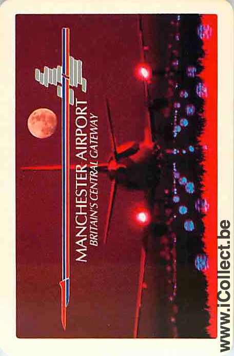 Single Playing Cards Aviation Manchester Airport (PS15-18C)