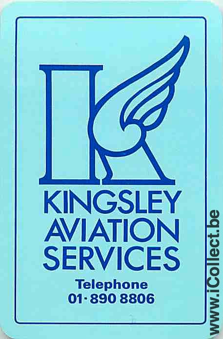 Single Playing Cards Aviation Kingsley Services (PS15-18H)