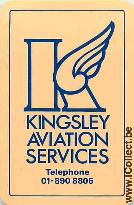 Single Playing Cards Aviation Kingsley Services (PS15-18I)