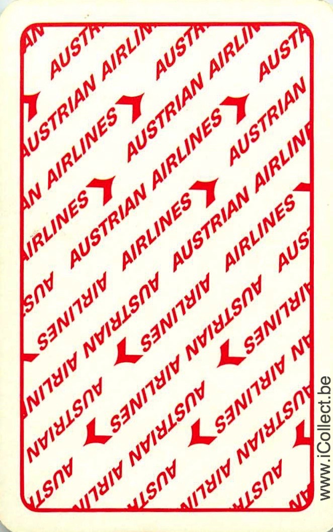 Single Swap Playing Cards Aviation Austrian Airlines (PS22-58B) - Click Image to Close