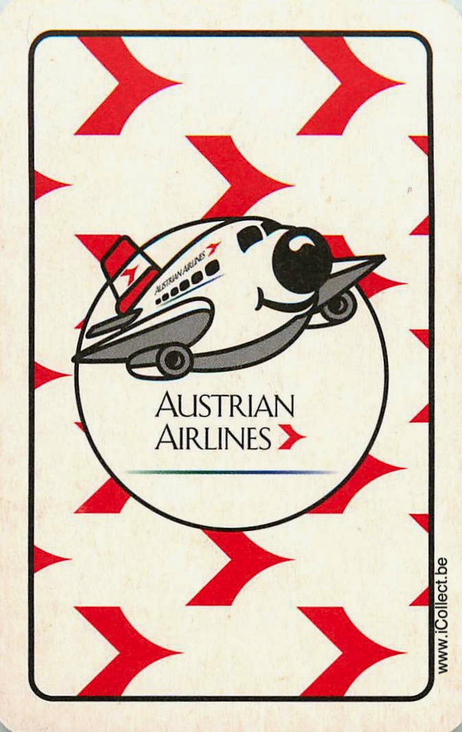 Single Swap Playing Cards Aviation Austrian Airlines (PS18-56B)