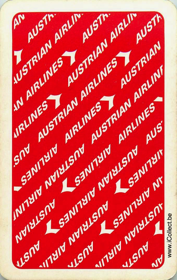 Single Swap Playing Cards Aviation Austrian Airlines (PS22-11F) - Click Image to Close