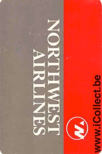 Single Swap Playing Cards Northwest Airlines (PS01-46G)