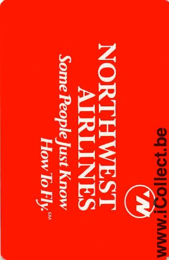 Single Swap Playing Cards Northwest Airlines (PS01-53E)