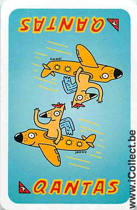 Single Swap Playing Cards Aviation Qantas Airlines (PS11-32B)