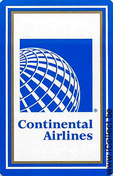 Single Playing Cards Aviation Continental Airlines (PS06-10G)