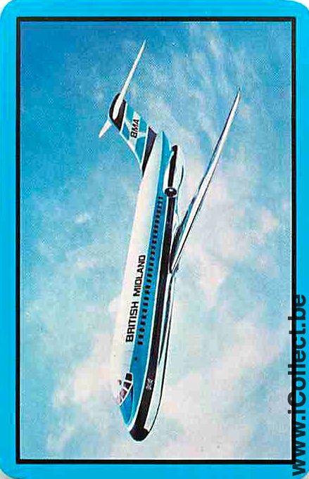 Single Playing Cards Aviation Bristish Midland Airline (PS08-15A