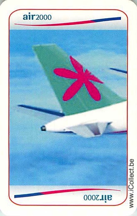 Single Swap Playing Cards Airlines Air2000 (PS13-54C) - Click Image to Close