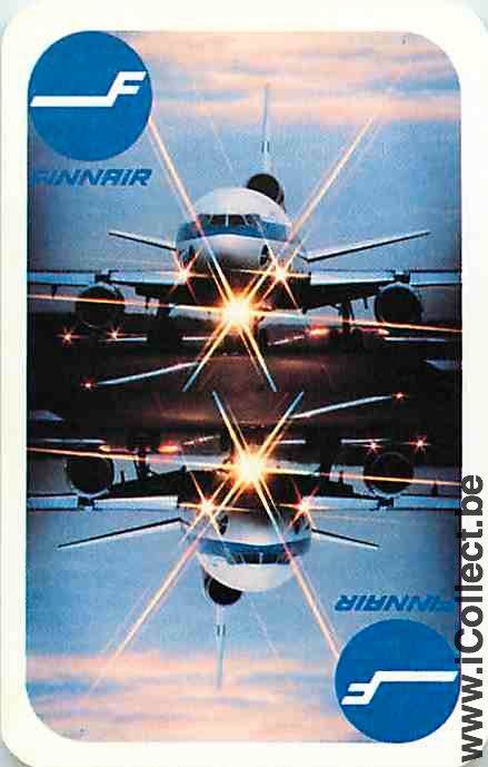 Single Playing Cards Aviation Finnair (PS09-02B)