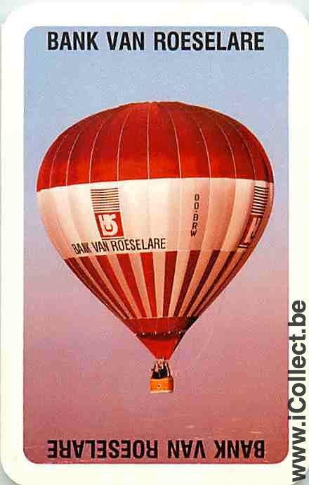Single Playing Cards Aviation Balloon Bank Van Roeselare (PS11-3 - Click Image to Close