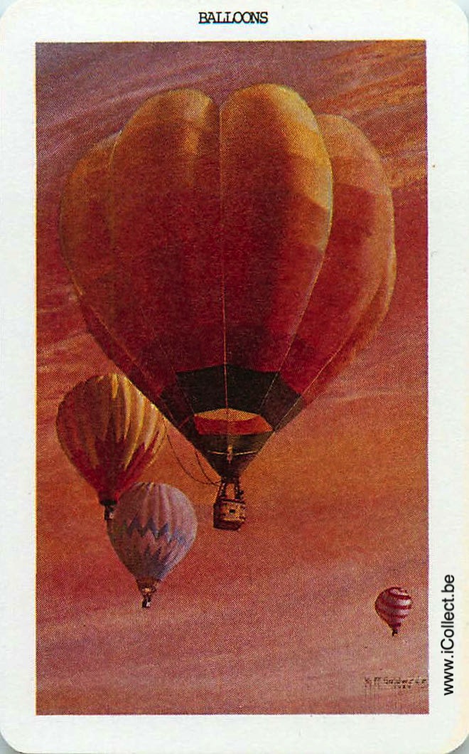 Single Swap Playing Cards Aviation Balloon (PS22-14A) - Click Image to Close
