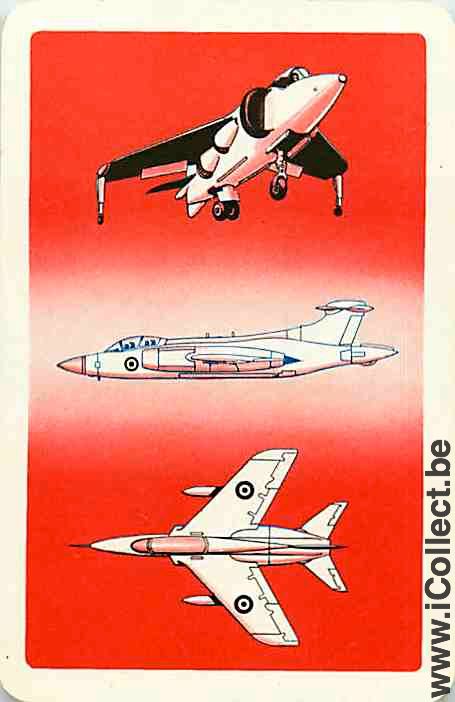 Single Playing Cards Aviation Hawker Siddeley Aviation (PS02-06E - Click Image to Close