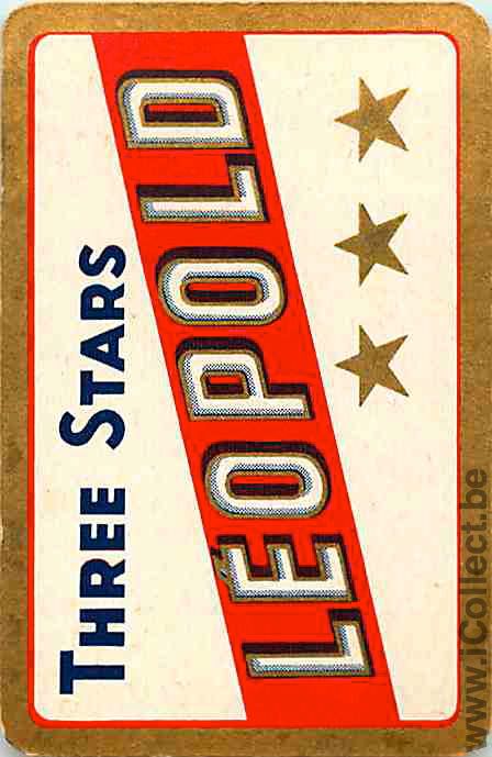 Single Swap Playing Cards Beer Leopold 3 Stars Pils (PS04-24G) - Click Image to Close