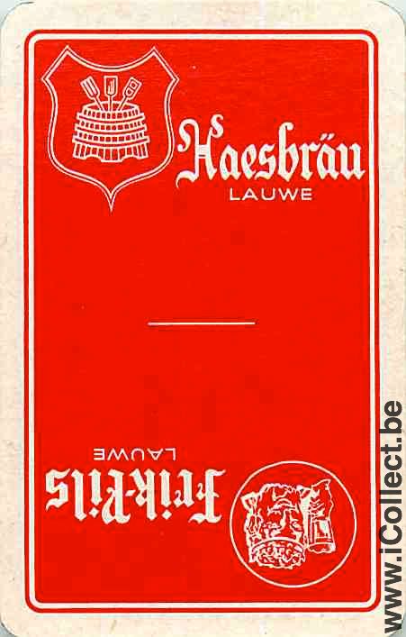 Single Swap Playing Cards Beer Kaesbrau Frik-Pils (PS12-06D)