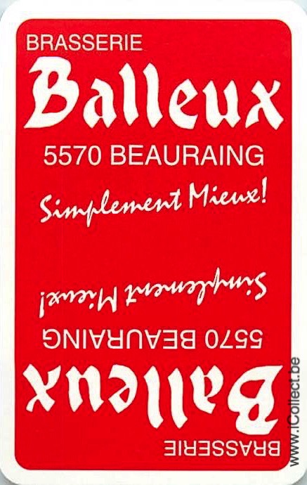 Single Swap Playing Cards Beer Balleux Beauraing (PS01-46B)