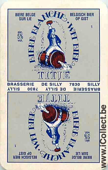 Single Playing Cards Beer Titje White (PS11-27C)