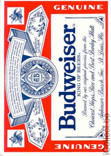 Single Swap Playing Cards Beer Budweiser (PS01-54I)