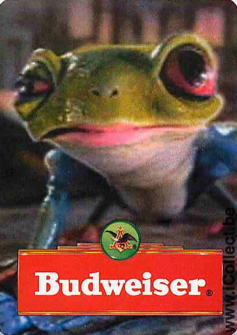 Single Swap Playing Cards Beer Budweiser Frog (PS02-20F)