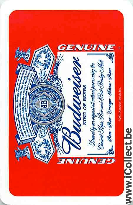 Single Swap Playing Cards Beer Budweiser (PS04-07E) - Click Image to Close