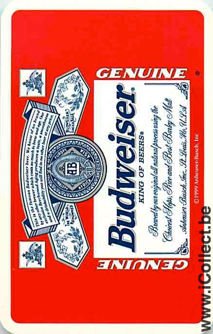 Single Swap Playing Cards Beer Budweiser (PS09-05H) - Click Image to Close