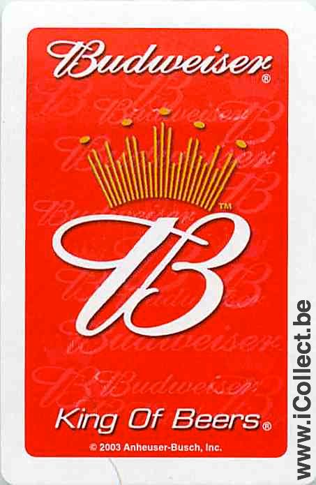 Single Swap Playing Cards Beer Budweiser (PS06-51F)