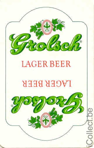 Single Swap Playing Cards Beer Grolsch Netherlands (PS06-49I) - Click Image to Close