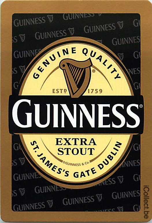 Single Swap Playing Cards Beer Guinness Ireland (PS05-16G)