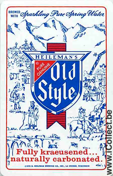 Single Playing Cards Beer Old Style Heilemans (PS11-37B) - Click Image to Close