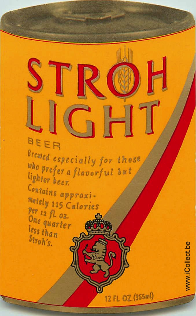 Single Swap Playing Cards Beer Stroh Light (PS13-57H) - Click Image to Close
