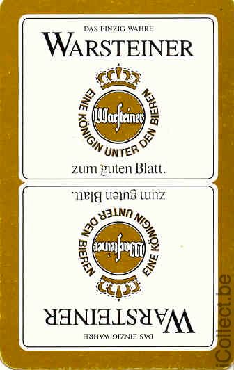 Single Swap Playing Cards Beer Warsteiner Germany (PS02-16G)