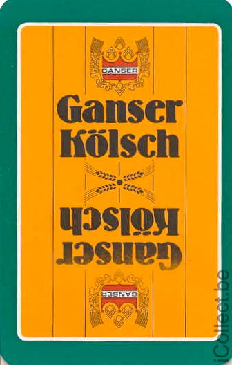 Single Swap Playing Cards Beer Ganser Kolsch Germany (PS02-18I) - Click Image to Close