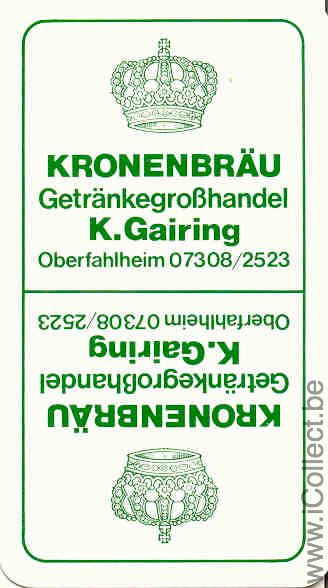 Single Swap Playing Cards Beer Kronenbrau (PS02-32D)