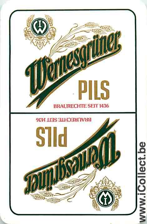 Single Swap Playing Cards Beer Wernesgrunner (PS11-36D)