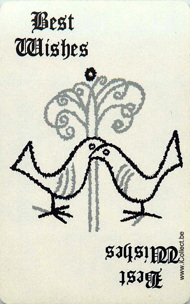 Single Swap Playing Cards Bird Best Wishes (PS11-02F)