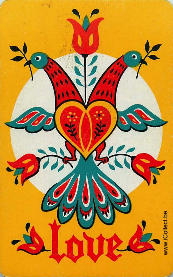 Single Swap Playing Cards Bird Love (PS11-22E) - Click Image to Close