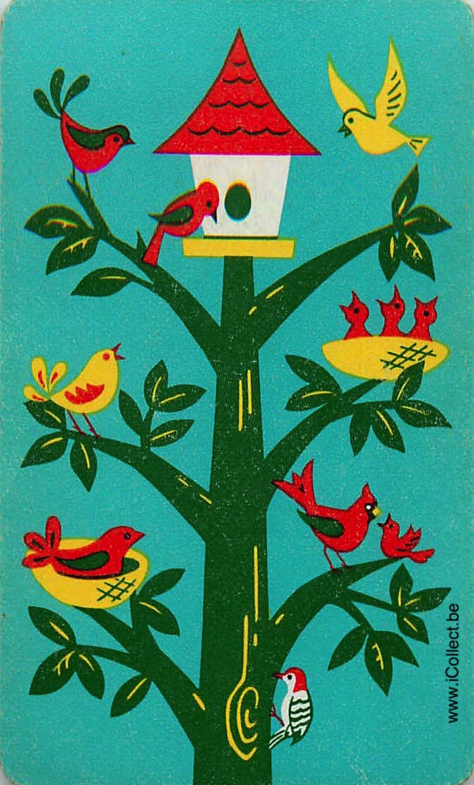 Single Swap Playing Cards Bird (PS18-59I)