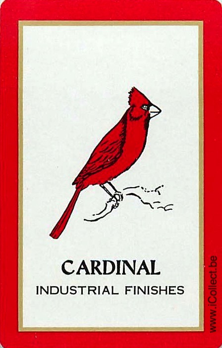 Single Swap Playing Cards Bird Cardinal (PS20-49D)