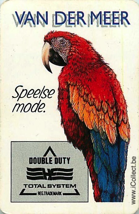 Single Swap Playing Cards Bird Parrots Van Der Meer (PS20-31G)