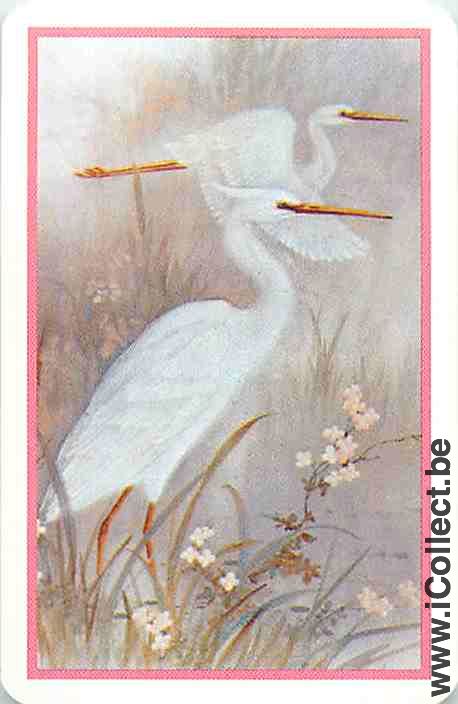 Single Playing Cards Bird Wading (PS16-11H) - Click Image to Close