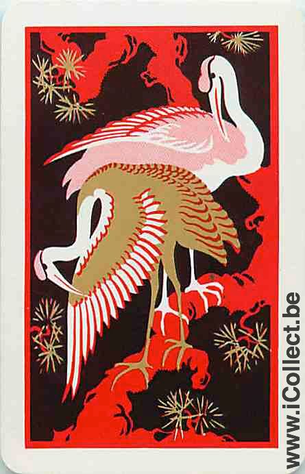 Single Playing Cards Bird Wading (PS16-12E) - Click Image to Close
