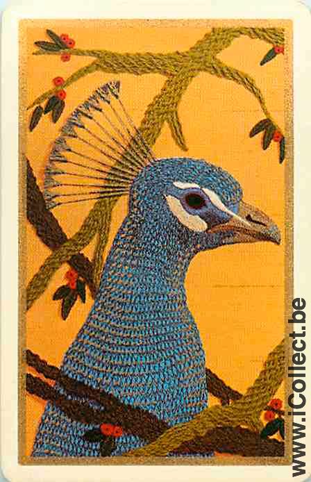 Single Playing Cards Bird Wading (PS16-12G) - Click Image to Close