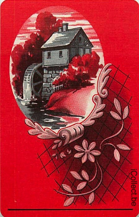 Single Playing Cards Building Watermill (PS16-34I)