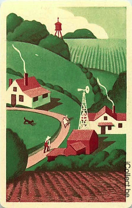 Single Playing Cards Building Farm (PS16-38E)